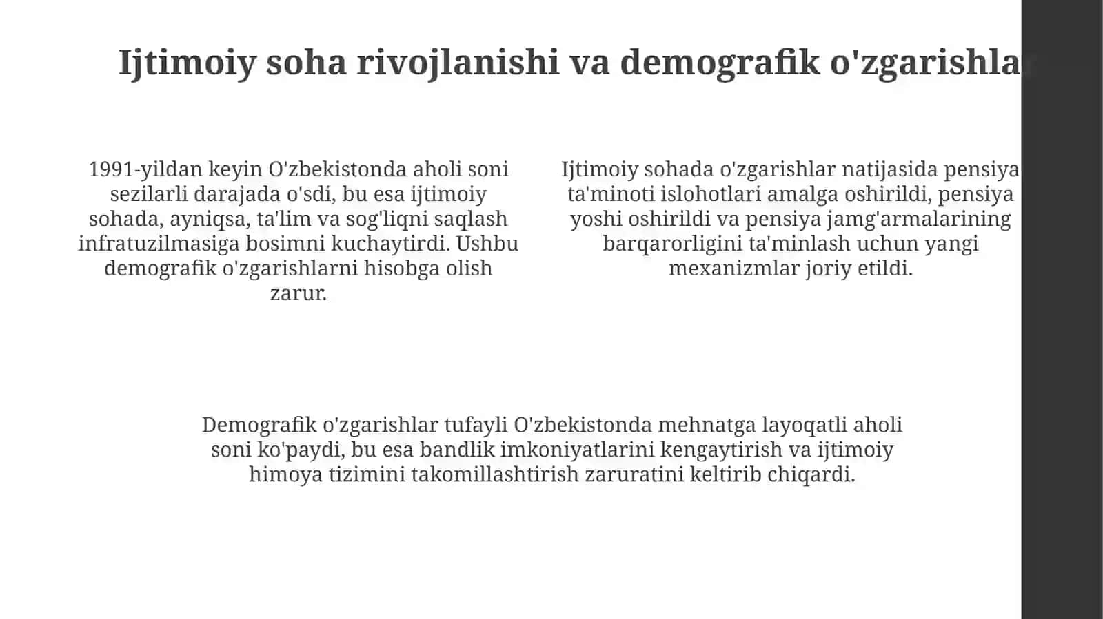 O'zbekistonning mustaqillik yillaridagi siyosiy va iqtisodiy islohotlari (1991-2025) 4