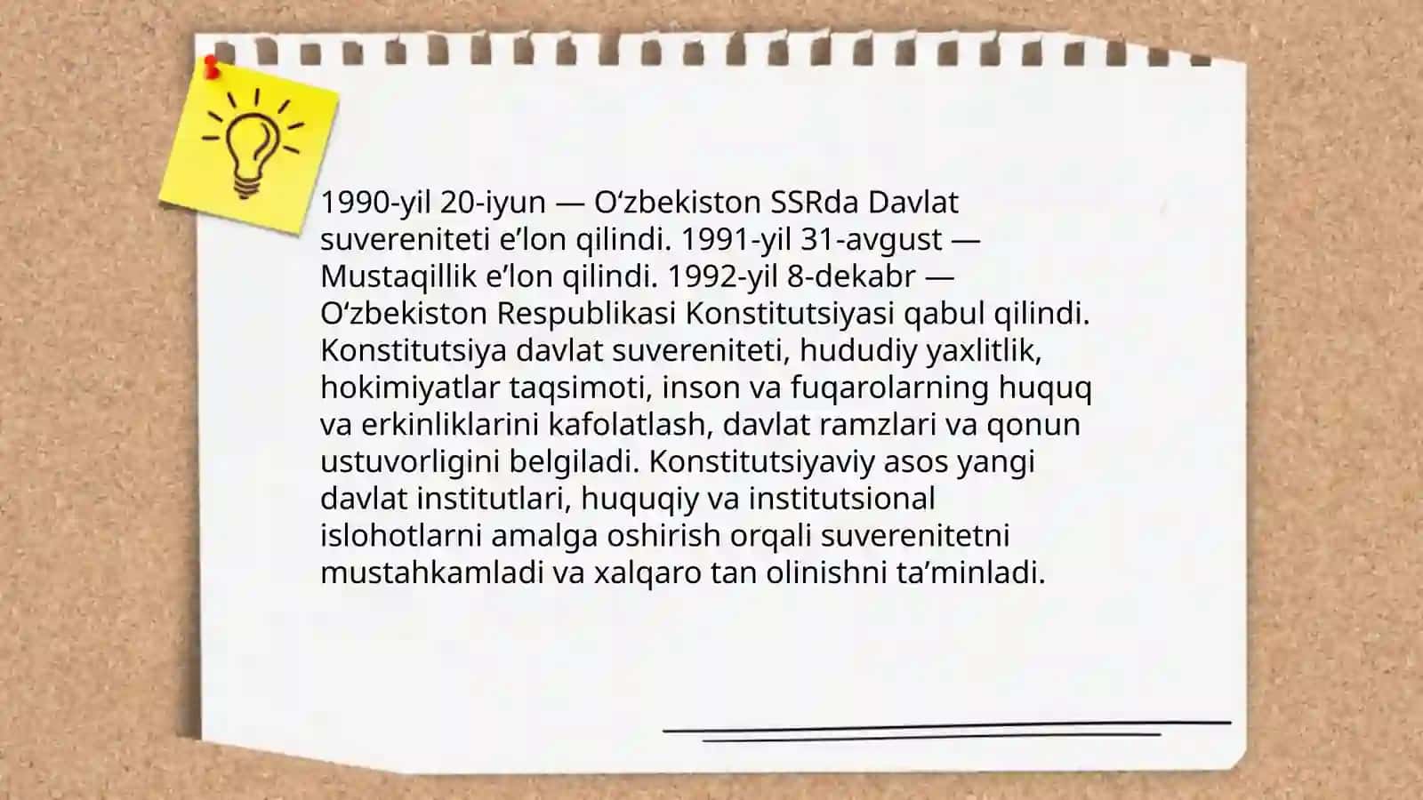 Mustaqil O‘zbekiston Respeblikasi tashkil topishining tarixiy ahamiyati 4