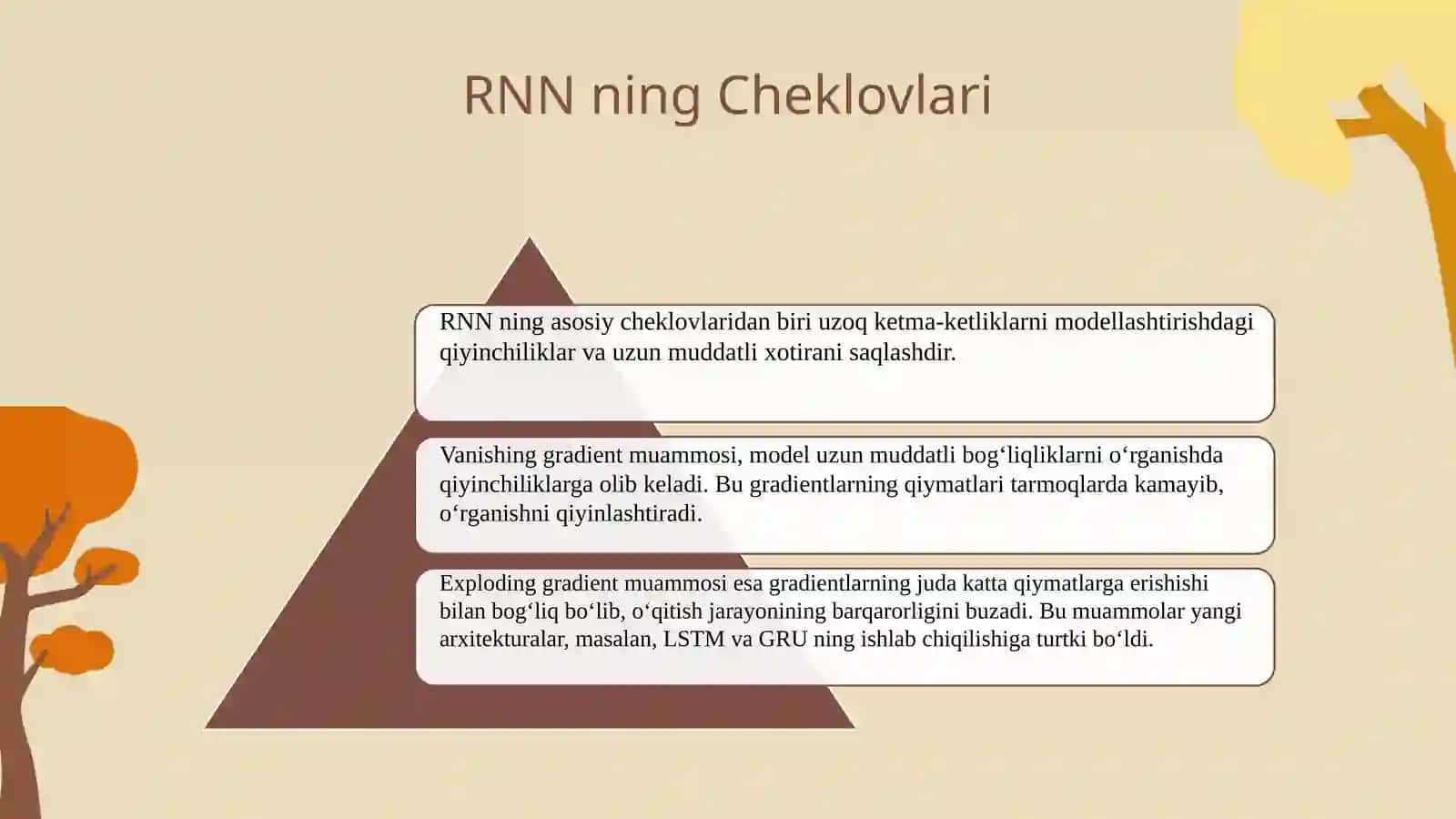 Farqlarni o'rganish (RNN, LSTM va GRU) 4