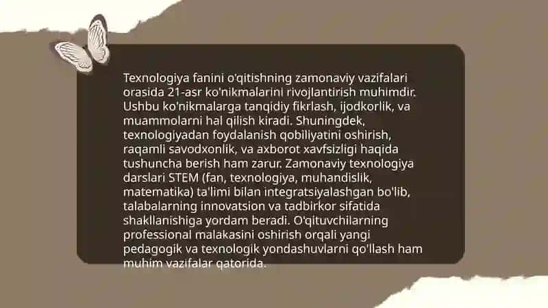 Maktabda texnologiya fanini òqitish 4