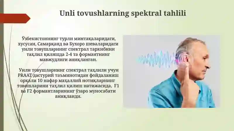 Unli tovushlarning akustik va artikulyatsion xususiyatlari 4