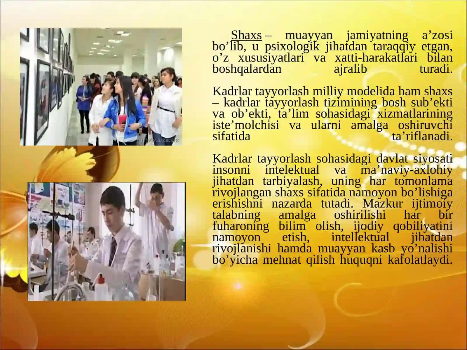 Shaxsning biologik va ijtimoiy rivojlanishi shaxs faoliyatining turlari 4
