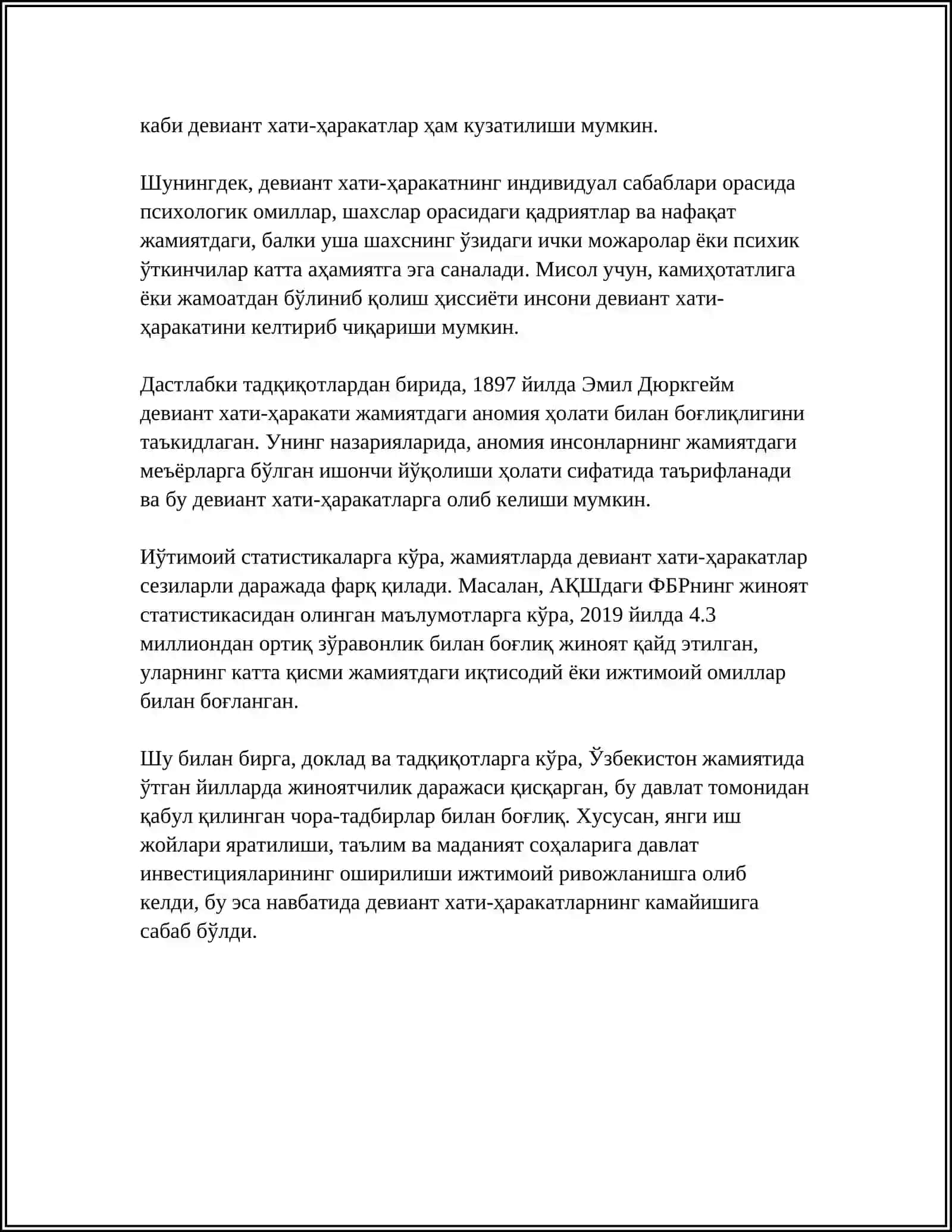 ДЕВИАНТ ХАТИ-ХАРАКАТ ВА УЛАРНИНГ КЕЛИБ ЧИКИШИ 4