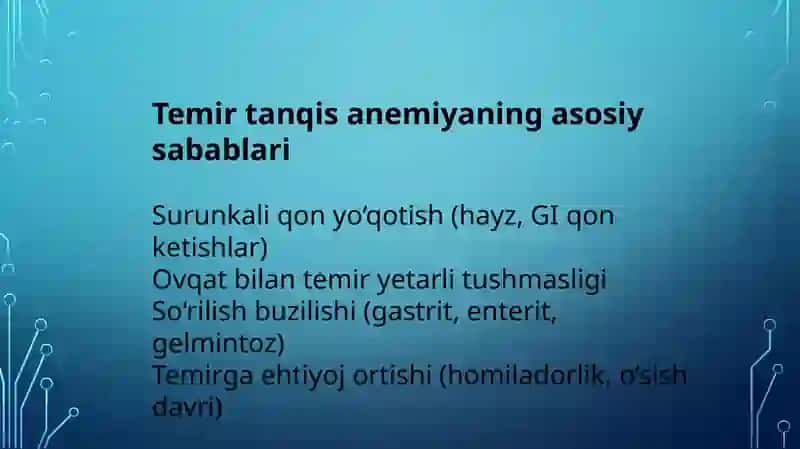 Temir tanqis anemiyani davolash va profilaktika prinsplari 4