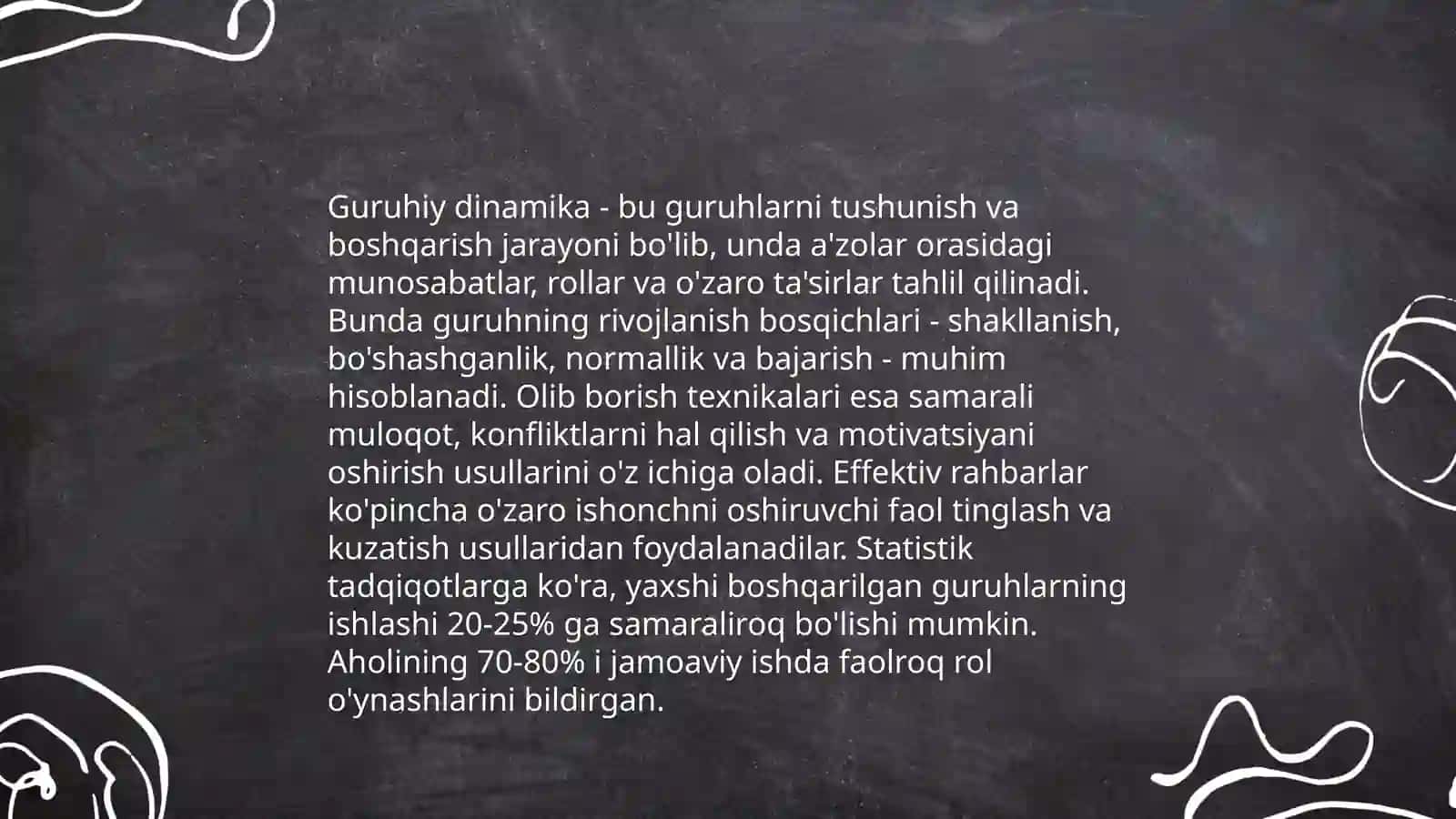 Turli xil psixologik yo‘nalishlarda guruhiy faoliyatning “texnologiya”si 4
