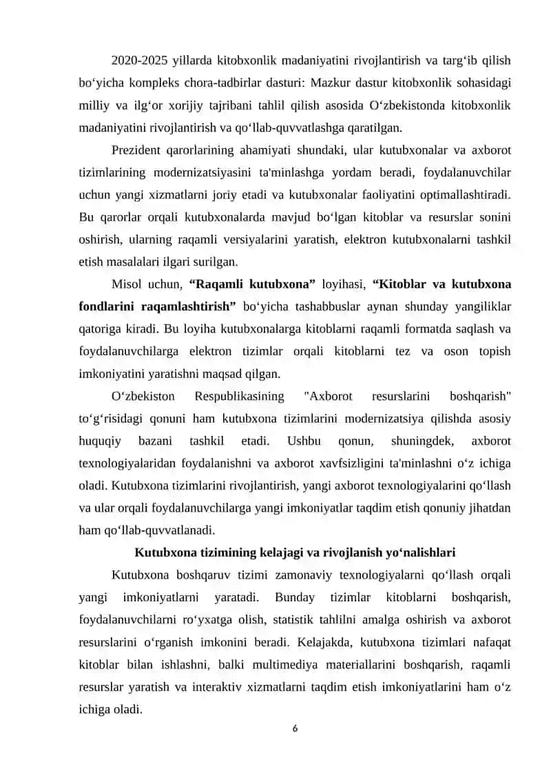 Kutubxonani boshqarishning axborot tizimini yaratish 4