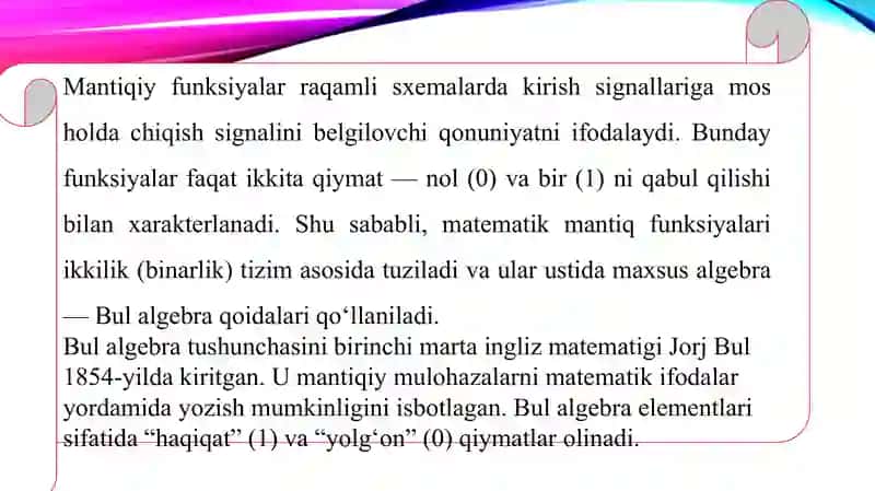 Matematik mantiq funksiyalarini minimallashtirish muammosi 4
