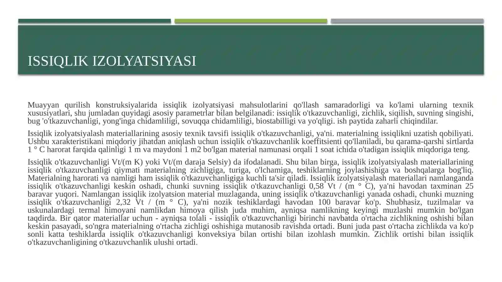 Chiqindilar, yarim fabrikat va organik, noorganik xom ashyo dan issiqlik izolyatsiyamateriallari 4