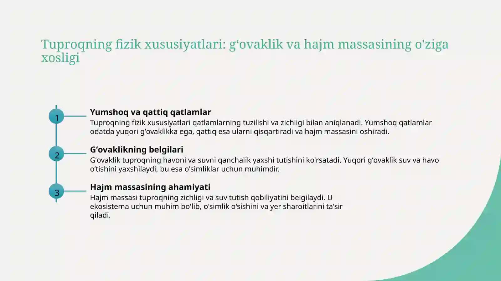 Tuproqning umumiy gʻovakligi va hajm massasini aniqlash 4