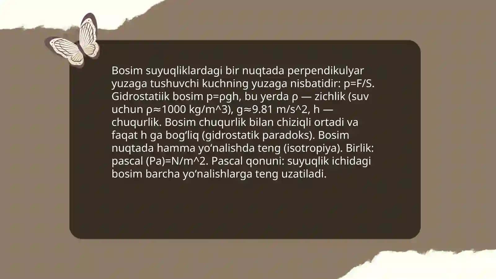 Suyuqlik mexanikasi elementlari 4