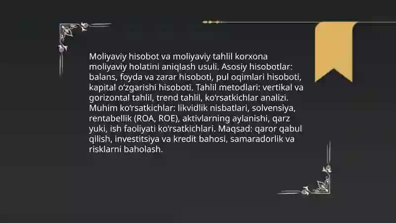 Korxonalar faoliyatini oʻrganish 4