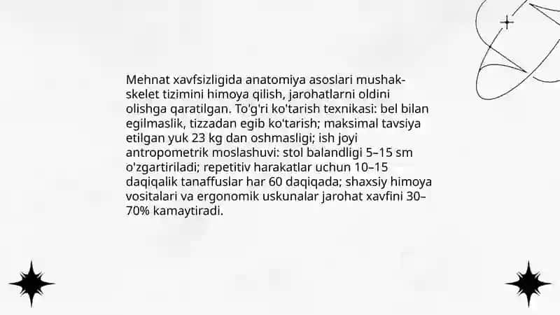 Odam anatomiyasining xavfsizligini taminlashdagi ahamiyati 4