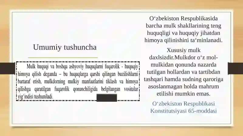 Mulk huquqi va boshqa ashyoviy huquqlarni himoya qilish 4