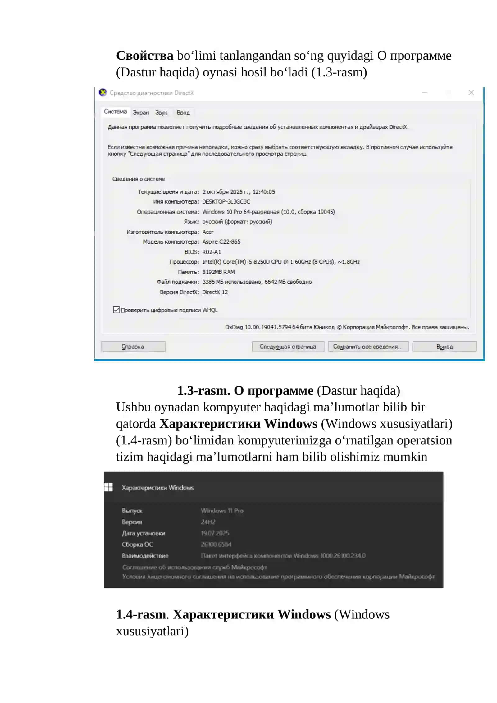 WINDOWS 10 OPERATSION TIZIMINING XUSUSIYATLARI VA STANDART DASTURLARI BILAN ISHLASH 4