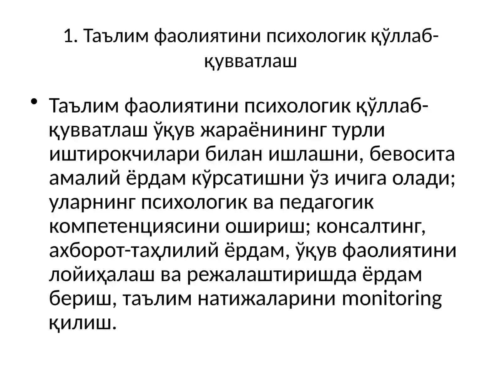 Psixologik faoliyat yo’nalishlari 4