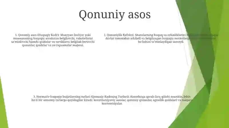 Qonuniylik Kafolati: Tushunchasi Va Turlari 4