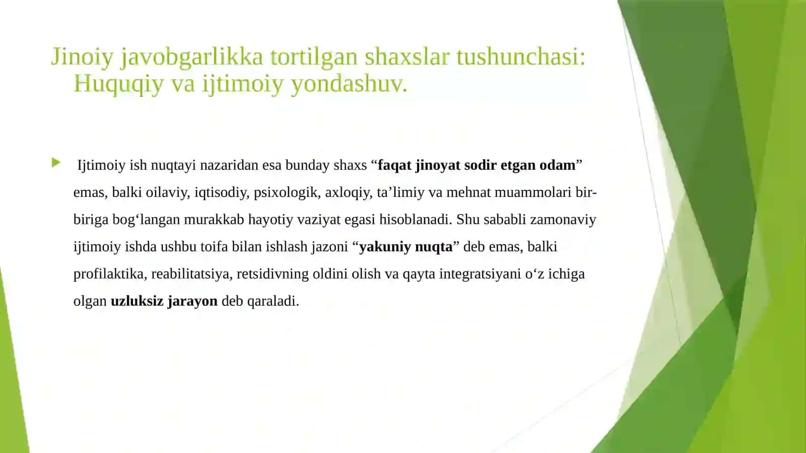 Jinoiy javobgarlikka tortilgan shaxslar tushunchasi va ularning huquqiy maqomi 4