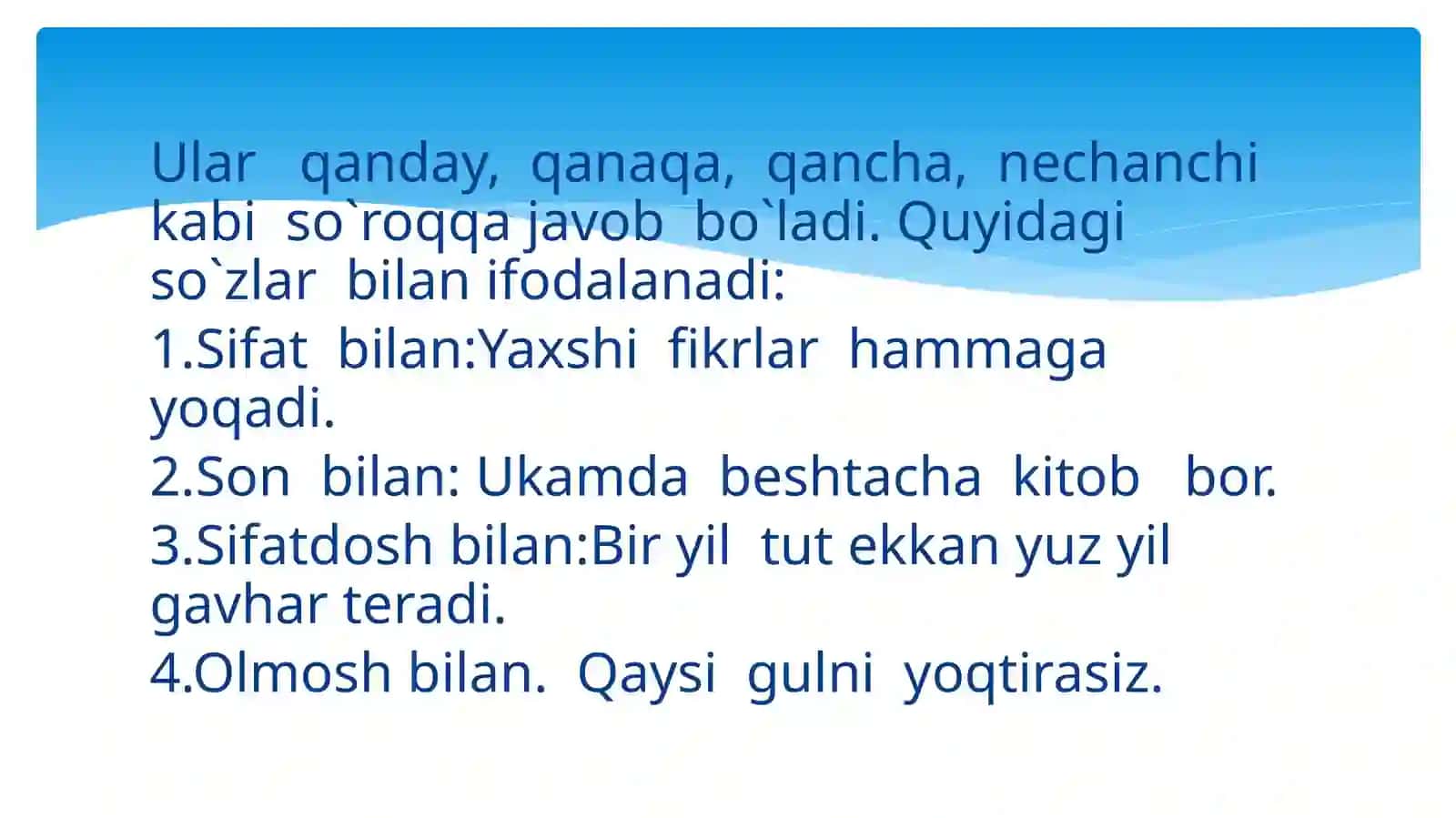 Aniqlovchi turlari 4