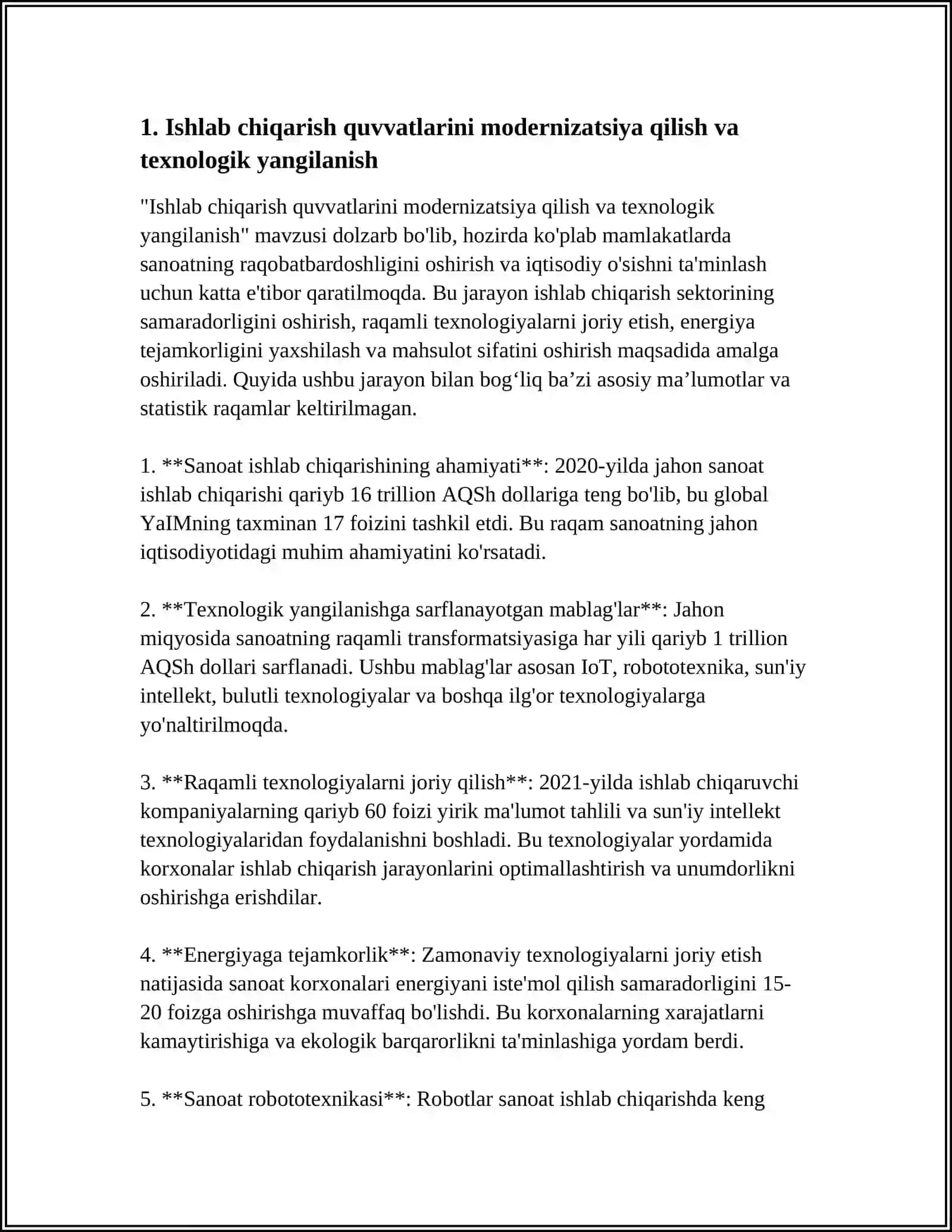 MAHSULOT HAJMI SIFATI VA RAQOBATBARDOSHLIGINI OSHIRISH OMILLARI 4
