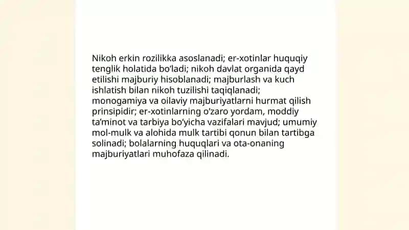 Oilaning huquqiy asoslari 4
