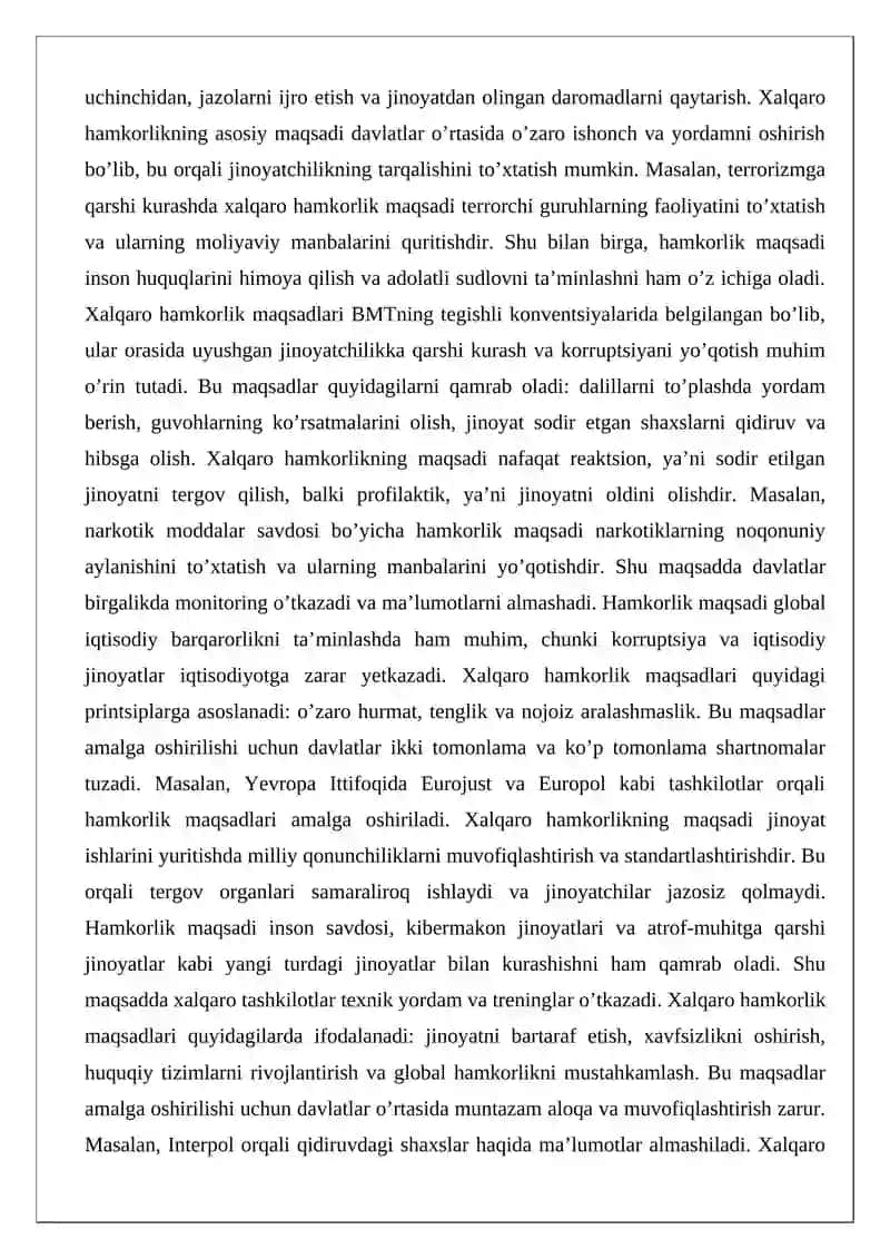 Jinoyat ishlarini yuritish sohasida xalqaro hamkorlik 4