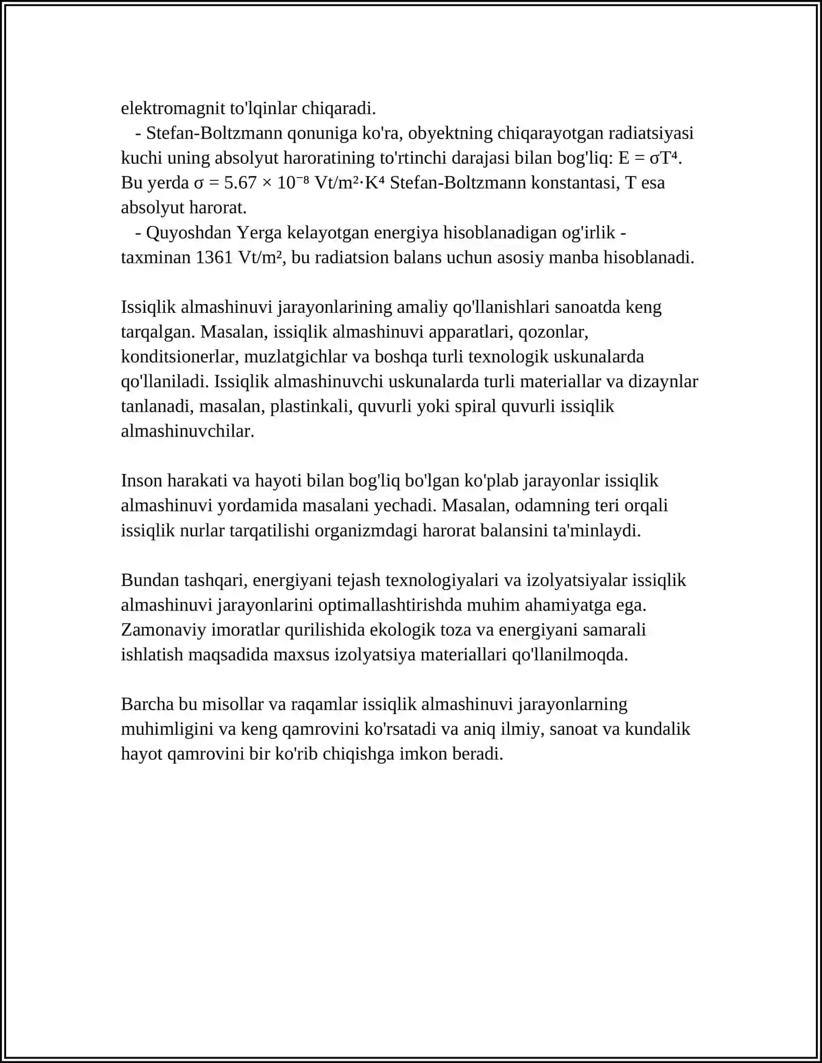 Issiqlik Almashinuv Apparatlarini Hisoblash va Algoritmashitirish 4