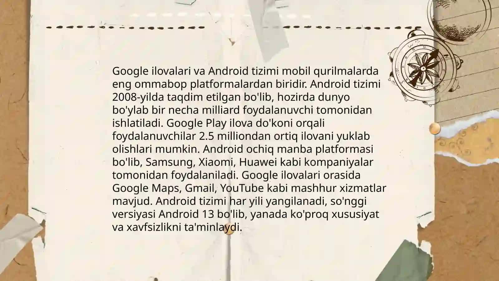 Google ilovalari texnologiyasi 4