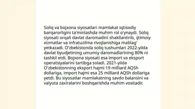 Iqtisodiy faoliyatni davlat tomonidan tartibga solish samaradorligi 4