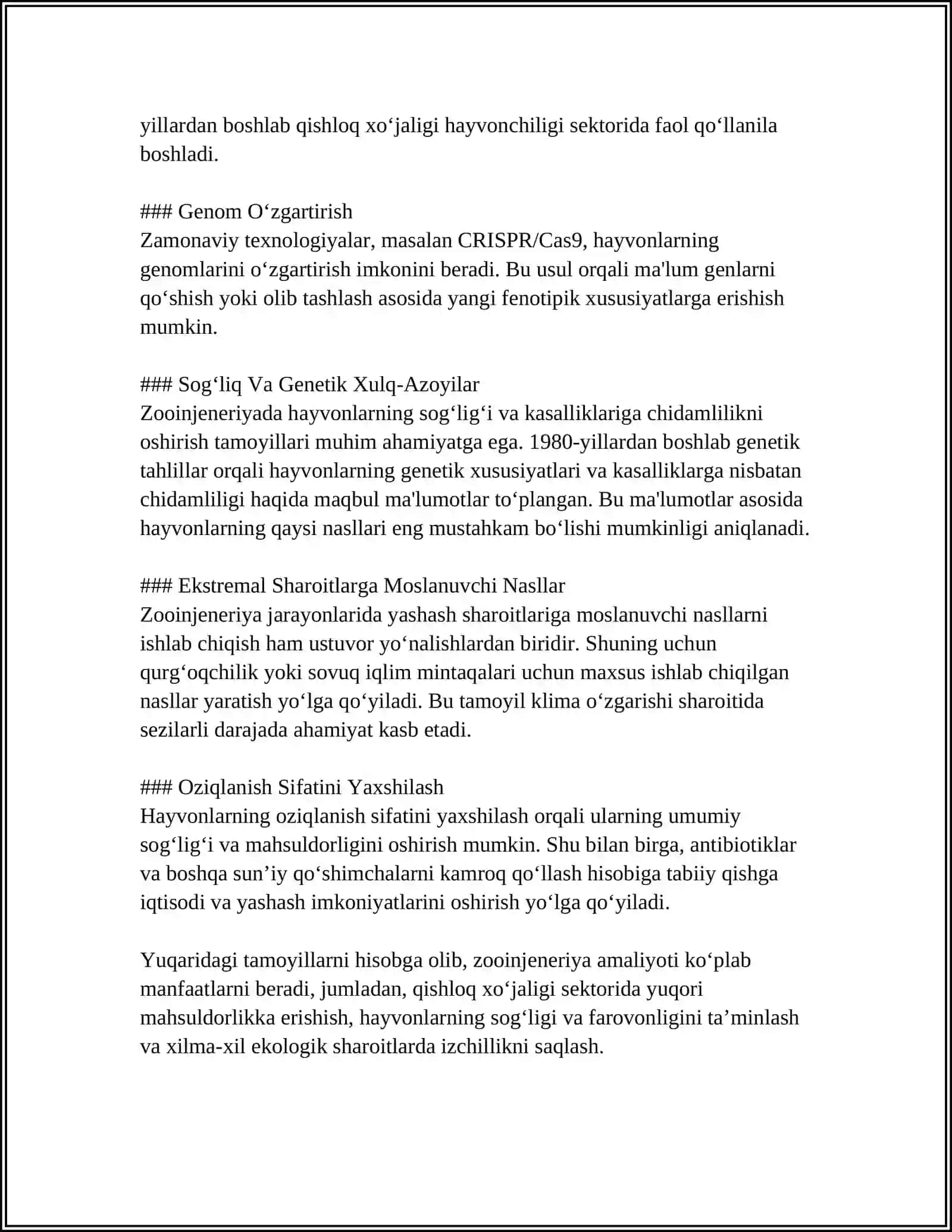 ZOOINJENERIYA VA ZOOTEXNIKLARING VAZIFALARI 4