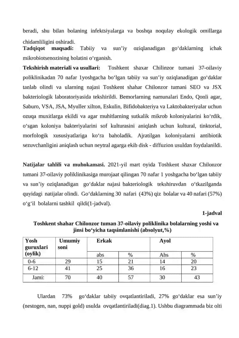PROBIOTIKLARNING PEDIATRIYADA QO ‘LLANILISH VA ULARNING SAMARADORLIGINI BAHOLASH 4