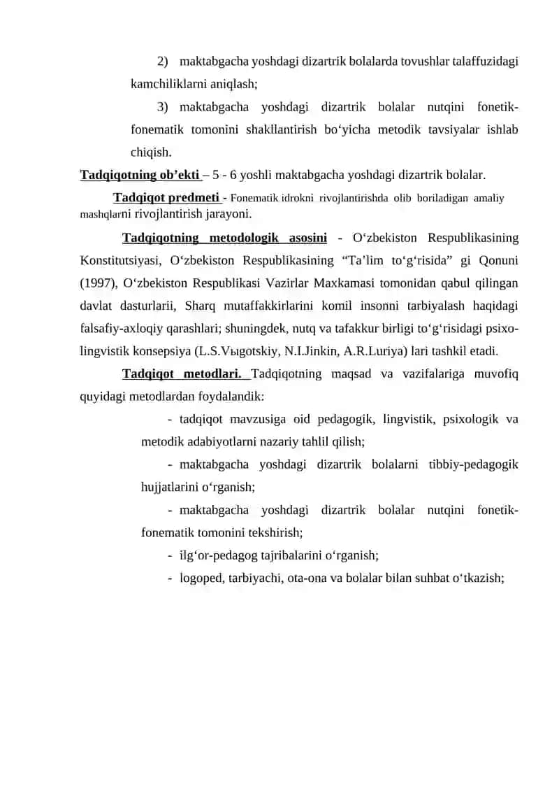 Fonematik idrokni rivojlantirish 4