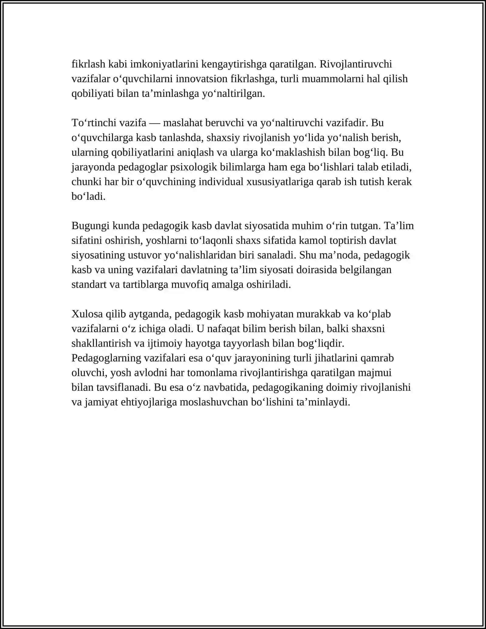 PEDAGOGLIK KASBI VA FAOLYATI MAZMUNI 4