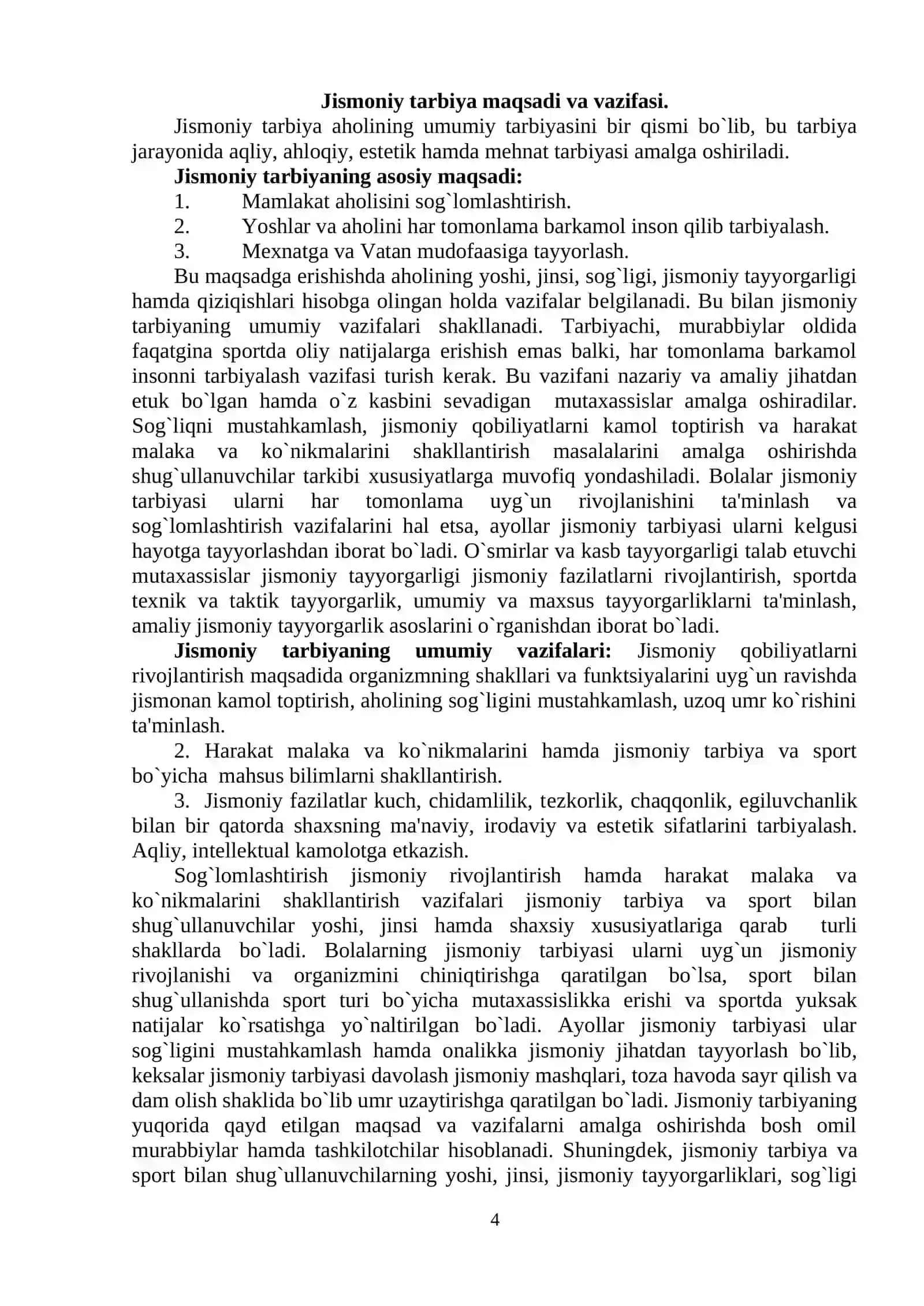 Jismoniy tarbiyaning maqsadi va vazifasi 4