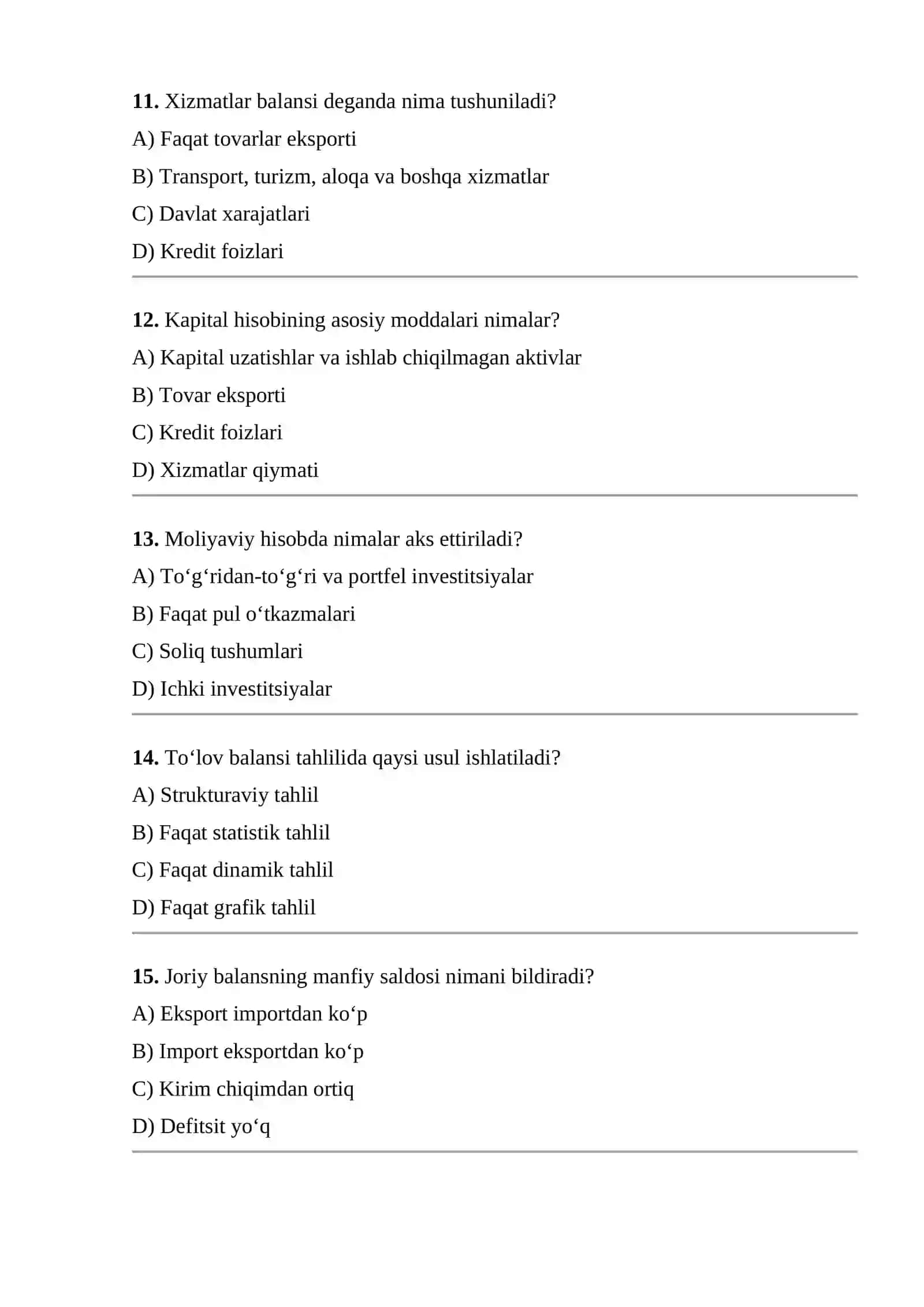 Tulov balansi moddalarini guruxlash usullari 4