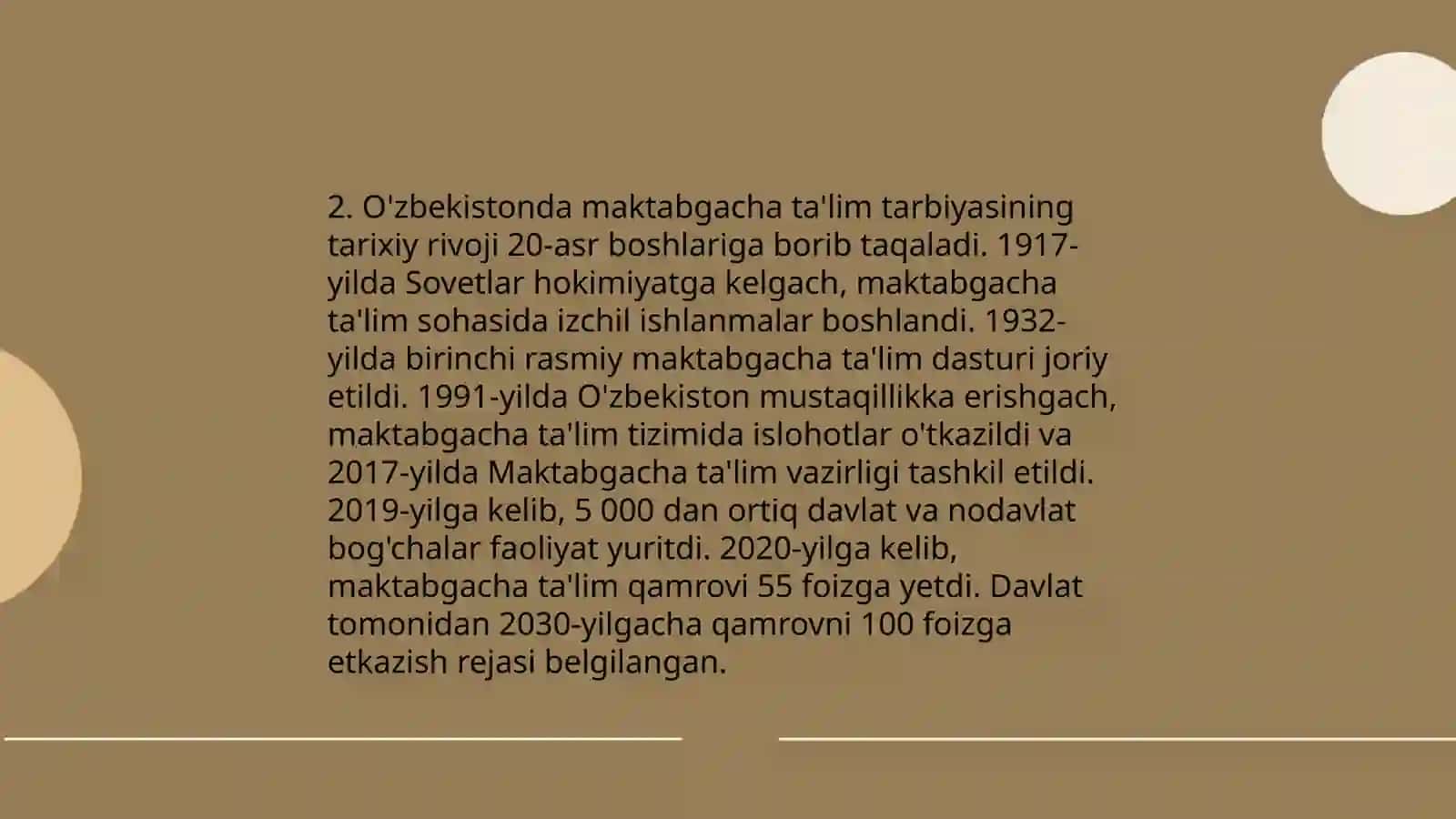 O'zbekiston Respublikasining MTT. Ta'lim va Tarbiya to'g'risidagi qonuni 4