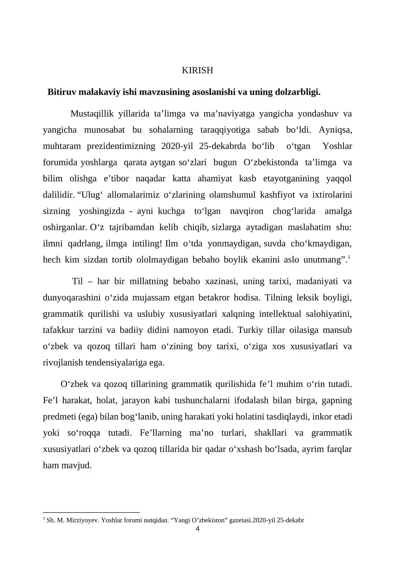 Filologiya va tillarni o‘qitish: O‘zbek tili ta’lim yo‘nalishi bitiruvchisi 4