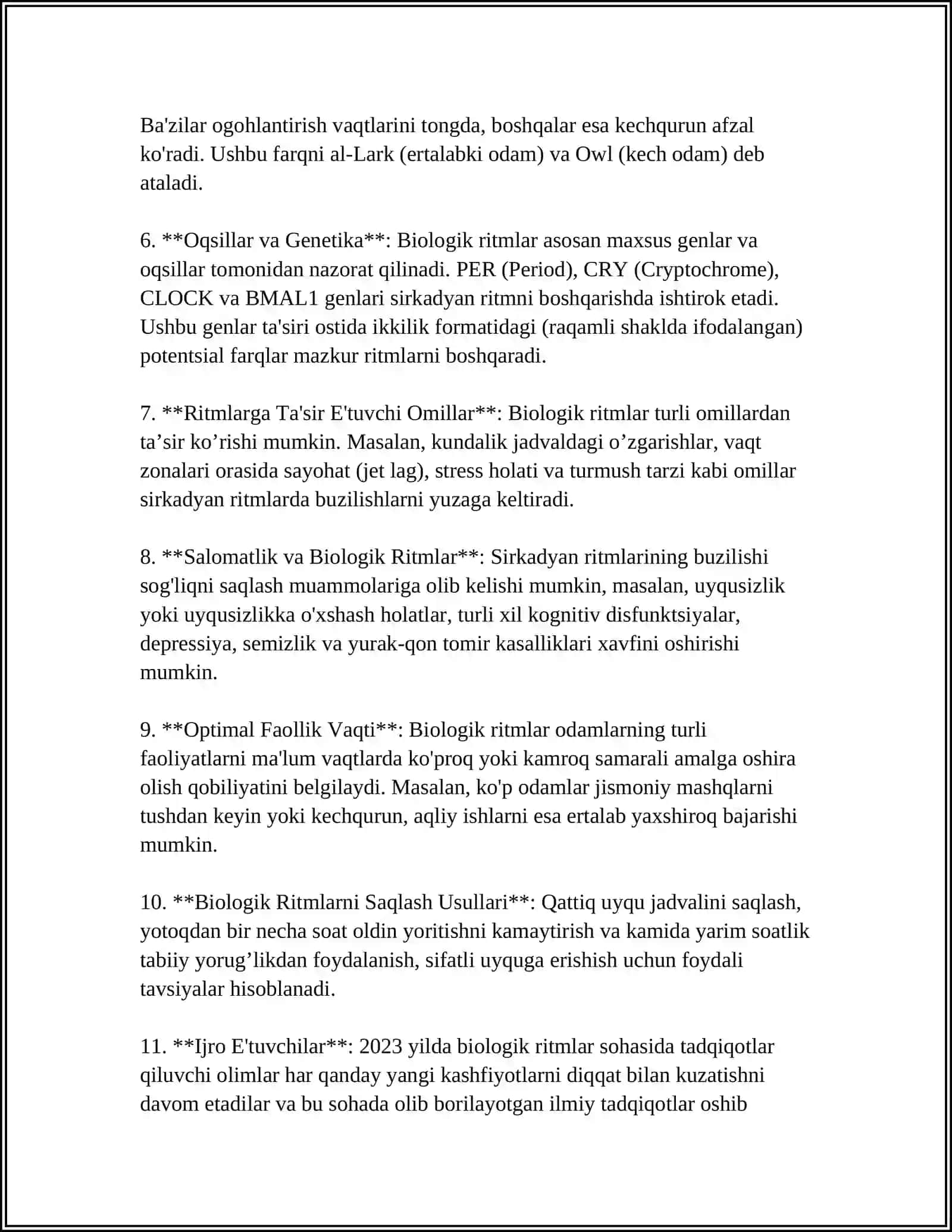 Insonning Biologik Ritmlari 4