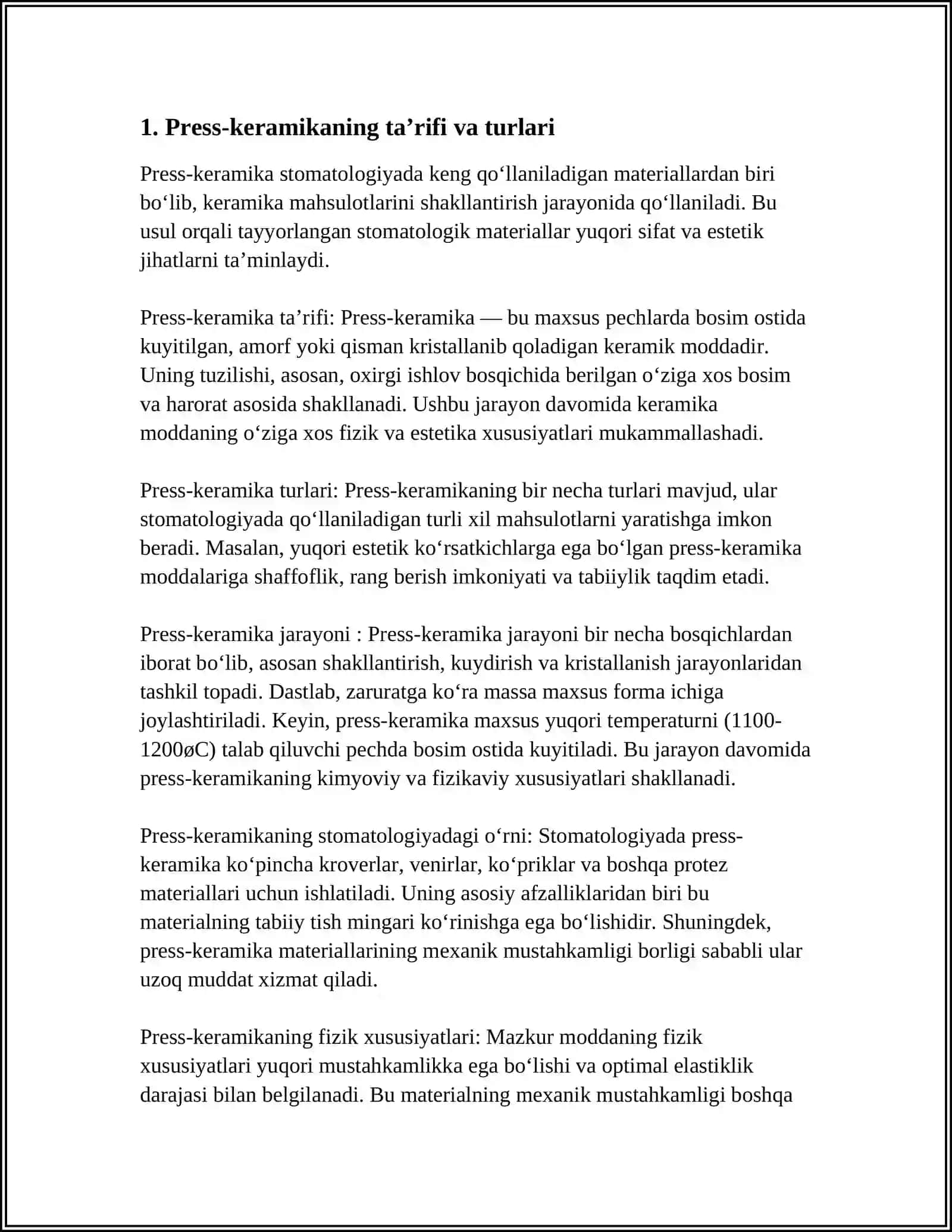 STOMATOLOGIK CHINNI. PRESS-KERAMIKA VA SITALLAR 4