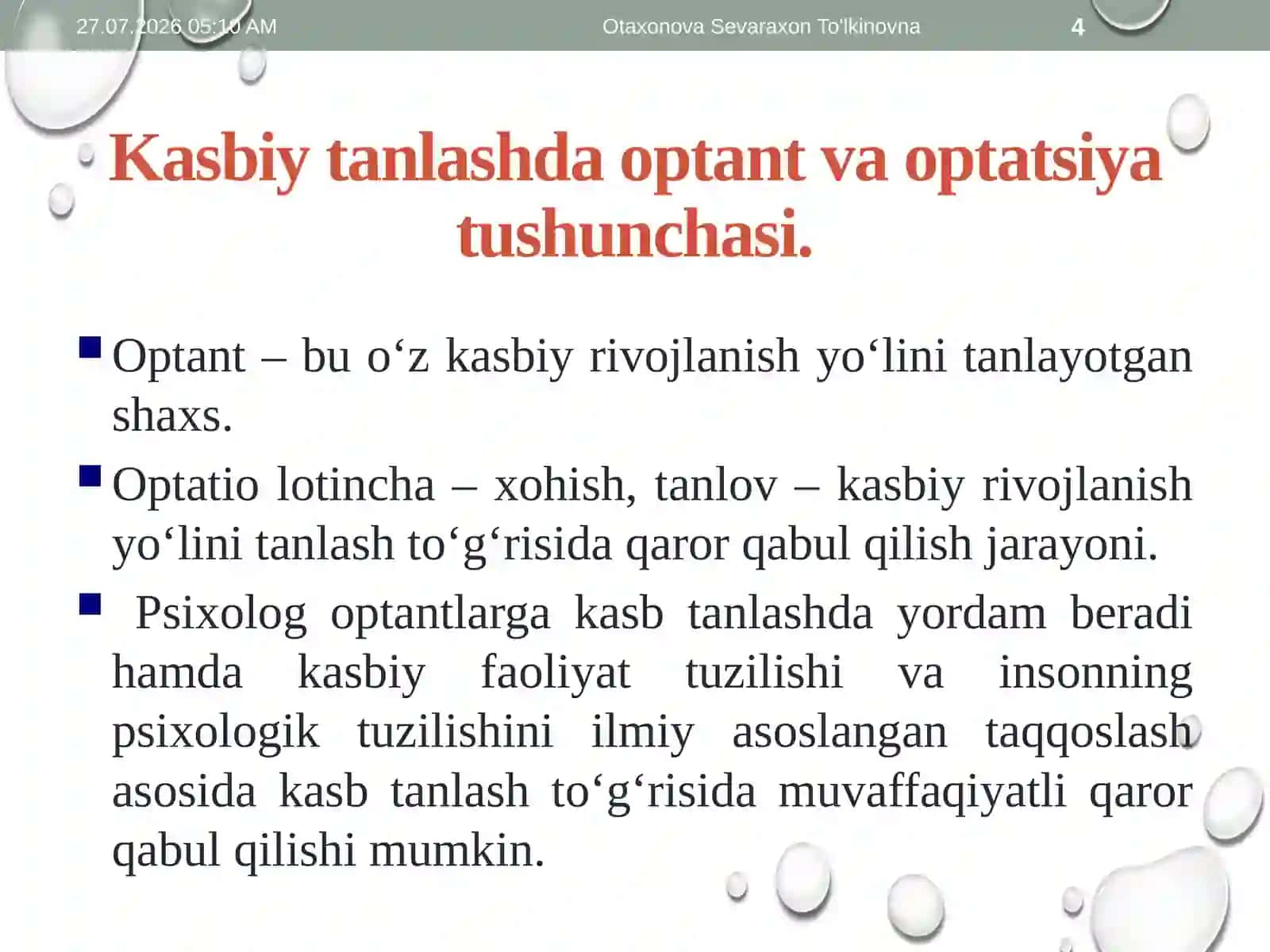 Kasbiy qiziqish va layoqatlarni eksperimental o‘rganish 4