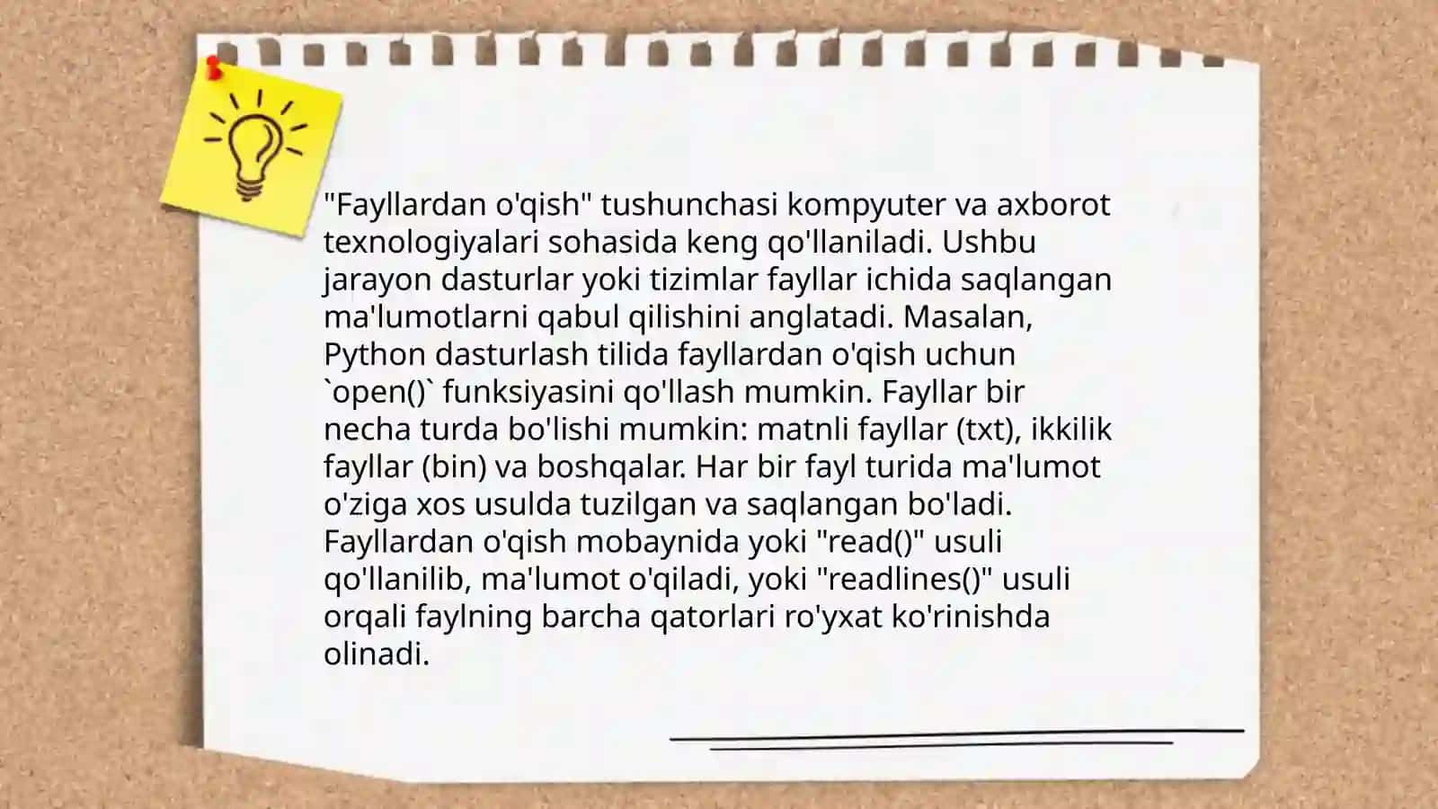 PYTHONDA FAYLLAR BILAN ISHLASH 4