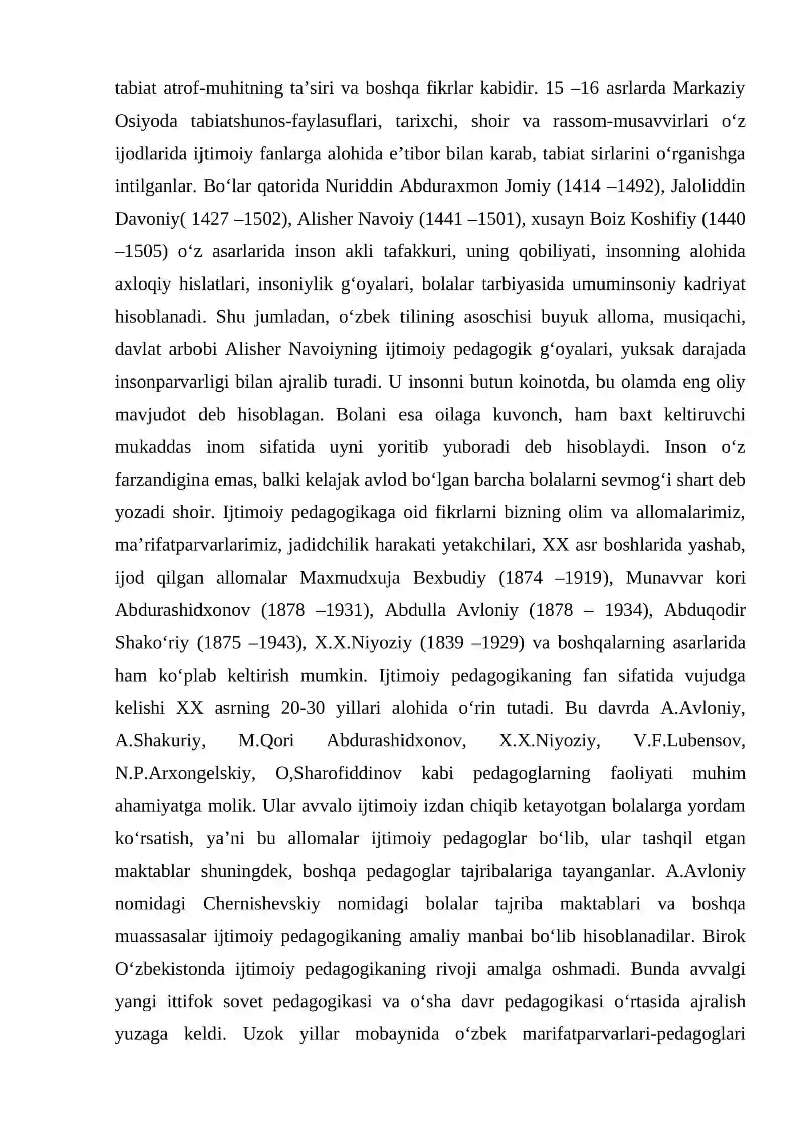 Xorijda va O'zbekistonda ijtimoiy pedagogikaning rivojlanish tarixi 4