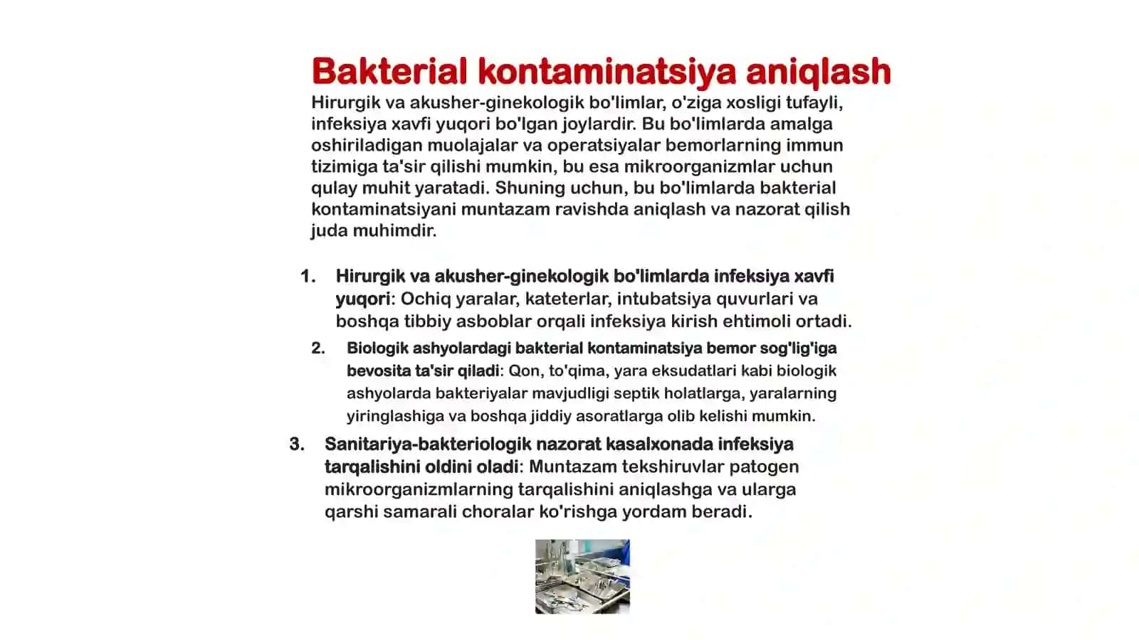 Biologik ashyoni bakterial kontaminasiyasini biokimyoviy usulda aniqlash 4