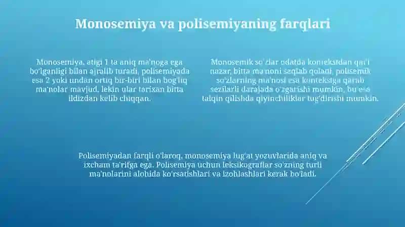 Bir maʼnoli va ko‘p maʼnoli so‘zlar 4
