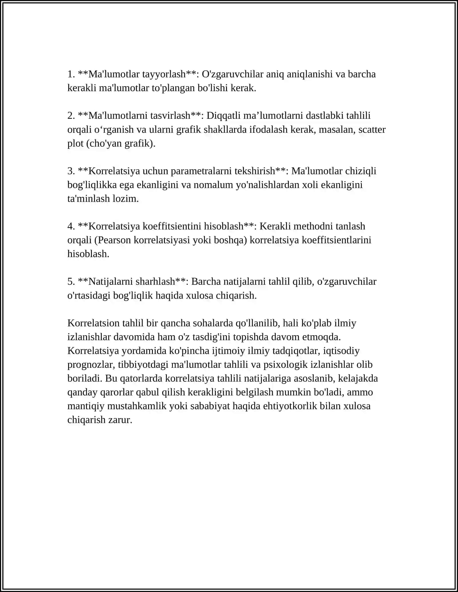 KORRELLATSION USULDA IDENTIFIKATSIYALASH 4