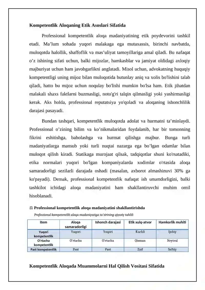 Muloqot madaniyatini shakllantirish da kasbiy kompetentlikning roli 4