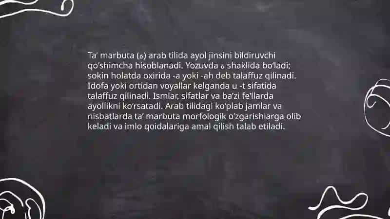 Arab tilida qoʻshimchalar 4
