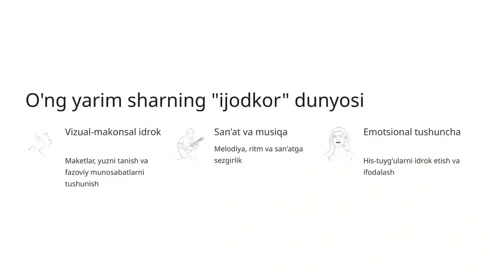 Bosh miya yarim sharlarining assimetriyasi va bilish jarayonidagi roli 4