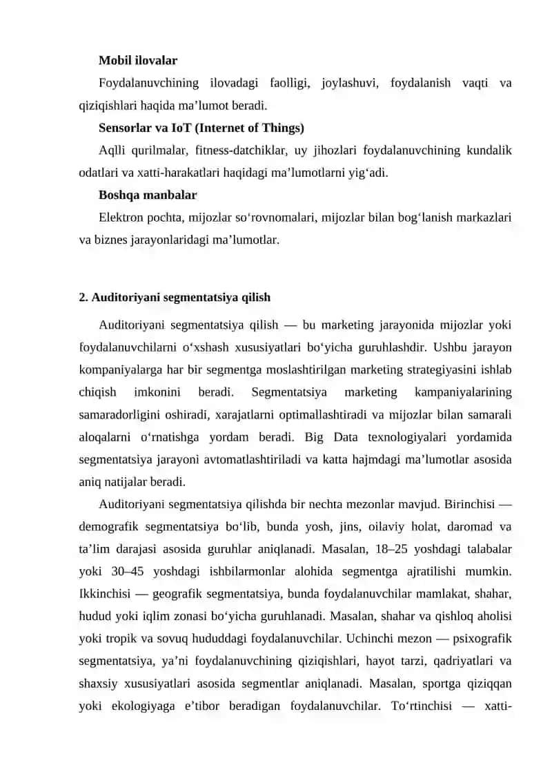 Big Data asosida Auditoriyani Segmentatsiya Qilish 4