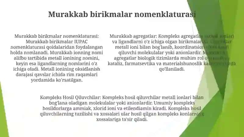 Kompleks Birikmalar Va Kompleks Hosil Qiluvchilar 4