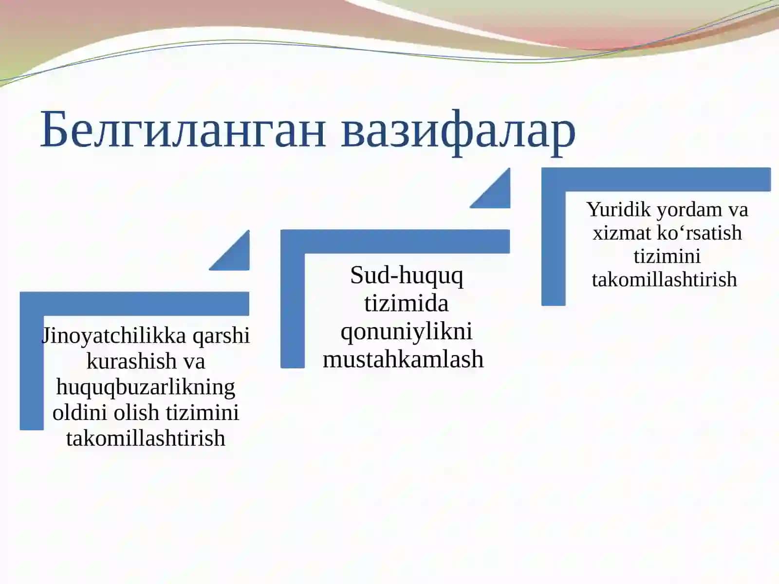 QONUN USTUVORLIGINI TA’MINLASH VA SUD HUQUQ TIZIMINI YANADA ISLOHOTLARI 4